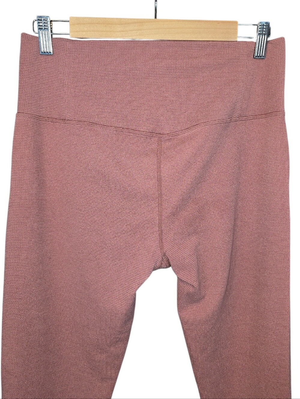 Vuori Bayview Thermal Leggings Rosewood Waffle Knit Moisture Wicking Size Large - Picture 11 of 14